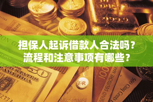 武汉担保人起诉借款人合法吗？流程和注意事项有哪些？