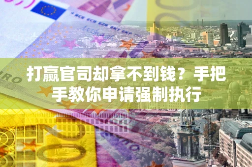 武汉打赢官司却拿不到钱？手把手教你申请强制执行
