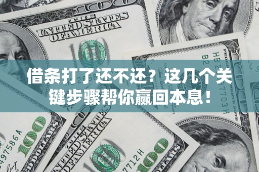 武汉借条打了还不还？这几个关键步骤帮你赢回本息！