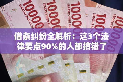 武汉借条纠纷全解析：这3个法律要点90%的人都搞错了