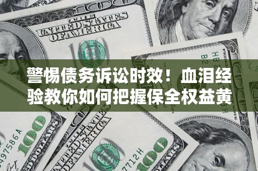 武汉警惕债务诉讼时效！血泪经验教你如何把握保全权益黄金期