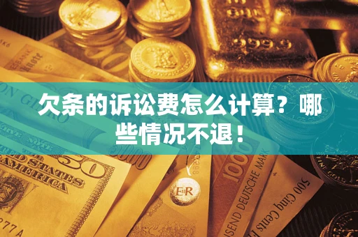 武汉欠条的诉讼费怎么计算？哪些情况不退！