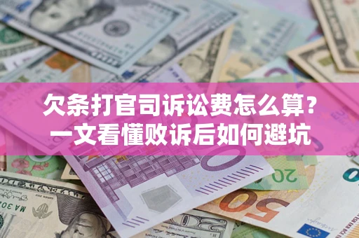 武汉欠条打官司诉讼费怎么算？一文看懂败诉后如何避坑