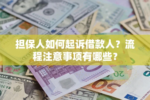 武汉担保人如何起诉借款人？流程注意事项有哪些？